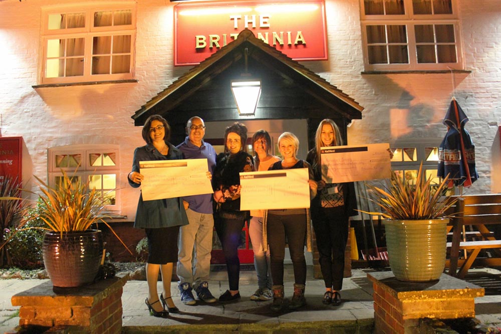 The Britannia Inn Hythe Charity Donations